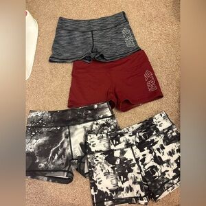 IAB MFG athletic spandex workout shorts size small lot of 4